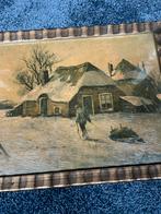 Schilderij boerderij winterlandschap, Ophalen