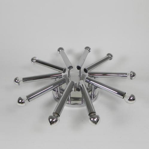 Verchroomde Sciolari plafondlamp, Boulanger, jaren 60, Antiek en Kunst, Antiek | Verlichting, Ophalen of Verzenden