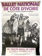 Vintage poster • Ballet National de Cote d'Ivoire, Verzamelen, Rechthoekig Staand, Verzenden, Zo goed als nieuw, A1 t/m A3