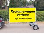 Reclame aanhangwagen te huur / verhuur, Auto diversen, Aanhangers en Bagagewagens, Ophalen, Zo goed als nieuw