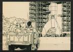 Carte postale : Hergé : Tintin : On a marché sur la lune, Collections, Enlèvement ou Envoi