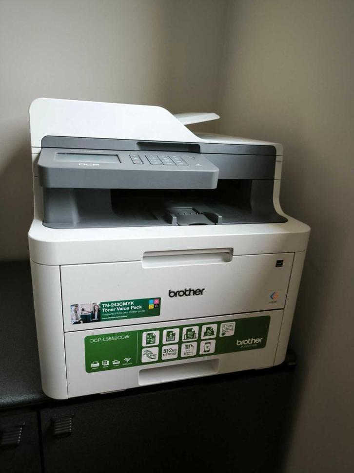 Brother laserprinter DCP-L3520CDWE, Computers en Software, Printers, Gebruikt, Printer, Laserprinter, Faxen, Kleur printen, Kopieren