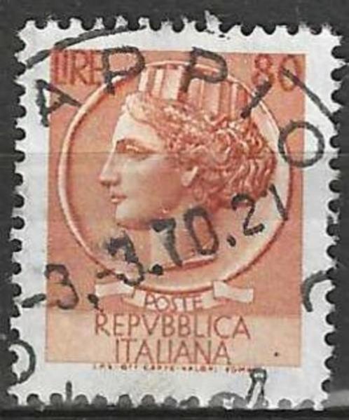Italie 1955/1960 - Yvert 719 - Munt van Syracus (ST), Postzegels en Munten, Postzegels | Europa | Italië, Gestempeld, Verzenden