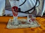 Ensemble cristal taille vase sucrier plat, Antiquités & Art