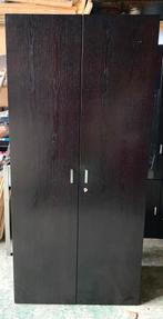 2 identieke opbergkasten – donker hout – 180x83x45, Huis en Inrichting, Kasten | Roldeurkasten en Archiefkasten, Ophalen, Gebruikt