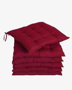Set 6 stoelkussens 43x39x5cm rood, Ophalen, Nieuw, Rood, Vierkant