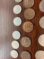 43 Belgische munten: 25 ct, 50 ct, 1 fr, 5 fr, 50 frank, Ophalen of Verzenden, Munten