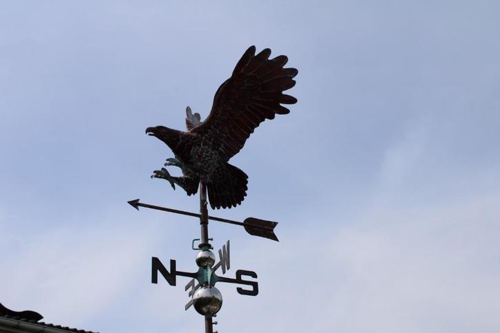 smeedijzeren windwijzer in adelaarskleuren., Tuin en Terras, Windwijzers en Windmolens, Nieuw, Ophalen