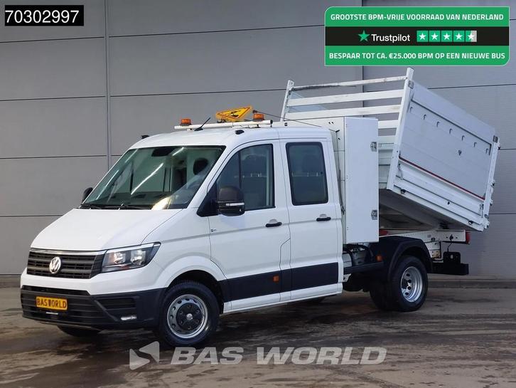 Volkswagen Crafter 177pk Automaat Kipper Dubbellucht 3,5t Tr, Auto's, Bestelwagens en Lichte vracht, Bedrijf, Te koop, Achteruitrijcamera