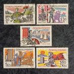 Postzegels  Tsjechoslowakije, Wereldoorlog 2, Ophalen of Verzenden, Gestempeld