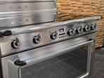 🔥Luxe fornuis smeg 90 cm rvs 5 zones 1 oven INDUCTIE, 60 cm of meer, 5 kookzones of meer, Vrijstaand, Inductie