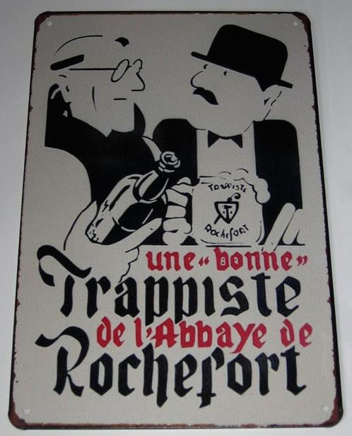 ROCHEFORT : Metalen Bord Rochefort Abdijbier, Collections, Marques de bière, Neuf, Panneau, Plaque ou Plaquette publicitaire, Autres marques