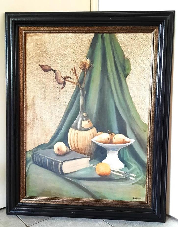 Groot Antieke olieverf schilderij op hout- Gesigneerd!, Antiek en Kunst, Kunst | Schilderijen | Klassiek, Ophalen