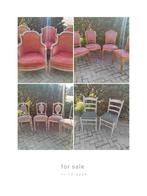 Verschillende stoelen en 5 bergère fauteuils in Louis XV-sti, Huis en Inrichting, Stoelen, Ophalen, Gebruikt