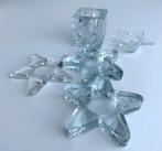 Glazen theelichthouders kerst / sterren 5 stuks, Diversen, Ophalen of Verzenden