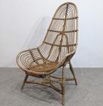 Vintage fauteuil van rotan en bamboe, Antiek en Kunst, Ophalen of Verzenden
