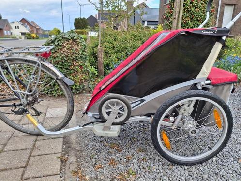 Fietskar chariot 1-persoon + ook gebruik als kinderwagen, Fietsen en Brommers, Fietsaccessoires | Aanhangwagens en Karren, Gebruikt