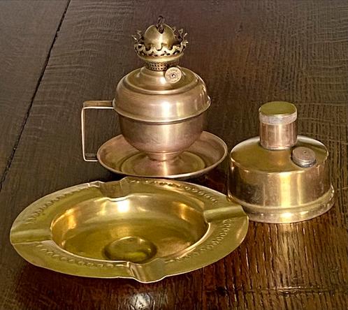 3 objets décoratifs anciens, en cuivre., Antiquités & Art, Antiquités | Outils & Instruments