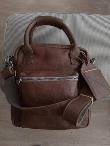 Cowboy bag en cuir beige moyen  beschikbaar voor biedingen