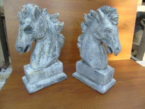 paarden gemaakt van gepatineerde gereconstitueerde steen, he, Tuin en Terras, Tuinwanddecoratie, Nieuw, Ophalen