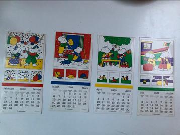 Stickers kalender 1989 beschikbaar voor biedingen