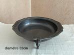 Coupe ancienne en étain sur trois pieds – Diamètre 33 cm, Ophalen of Verzenden
