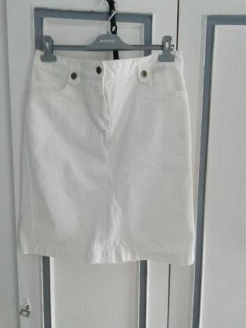 Jupe blanche jeans taille 46 