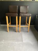 houten barstoelen, Huis en Inrichting, Barkrukken, Ophalen, 60 tot 90 cm, Zo goed als nieuw, Hout