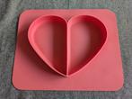 Siliconen bord - roze hart, Kinderen en Baby's, Babyvoeding en Toebehoren, Ophalen, Zo goed als nieuw