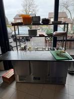 Professionele RVS koelwerkbank – Horeca toonbank met vitrine, Zakelijke goederen, Ophalen, Gebruikt, Koelen en Vriezen