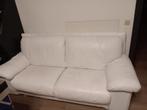 2&3 zit witte leder zetel  gratis, Ophalen, Leder, Gebruikt, Overige maten