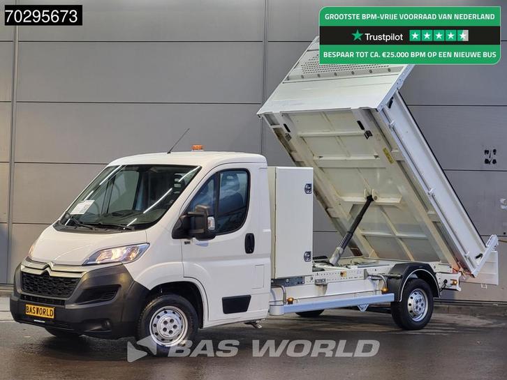 Citroën Jumper 110pk Kipper met Kist Trekhaak Euro6 Tipper, Auto's, Bestelwagens en Lichte vracht, Bedrijf, Te koop, Centrale vergrendeling