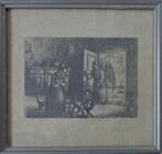JAKOB SMITS / DE BLIJDE BOODSCHAP / ZW-W ETS / 22x23cm KADER, Antiek en Kunst, Ophalen of Verzenden
