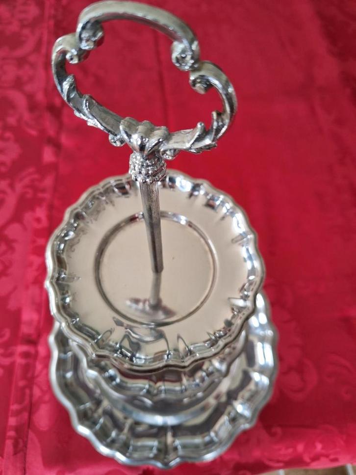 roestvrijstalen displaybak met 3 niveaus, Antiek en Kunst, Antiek | Schalen, Ophalen