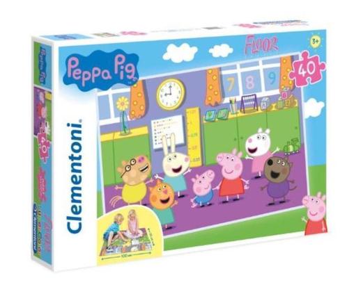 Peppa Pig Vloerpuzzel - 40 stukjes - Clementoni, Kinderen en Baby's, Speelgoed | Kinderpuzzels, Nieuw, 2 tot 4 jaar, 10 tot 50 stukjes