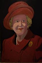 Portretschilderij koningin Elizabeth II door Joky Kamo