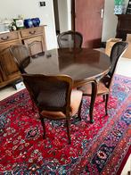 tafel en 6 stoelen in kersenhout, Huis en Inrichting, Ophalen of Verzenden, Zo goed als nieuw