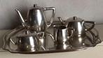 Plat en argent, cafetière et théière, bol à lait et sucrier, Enlèvement, Argent