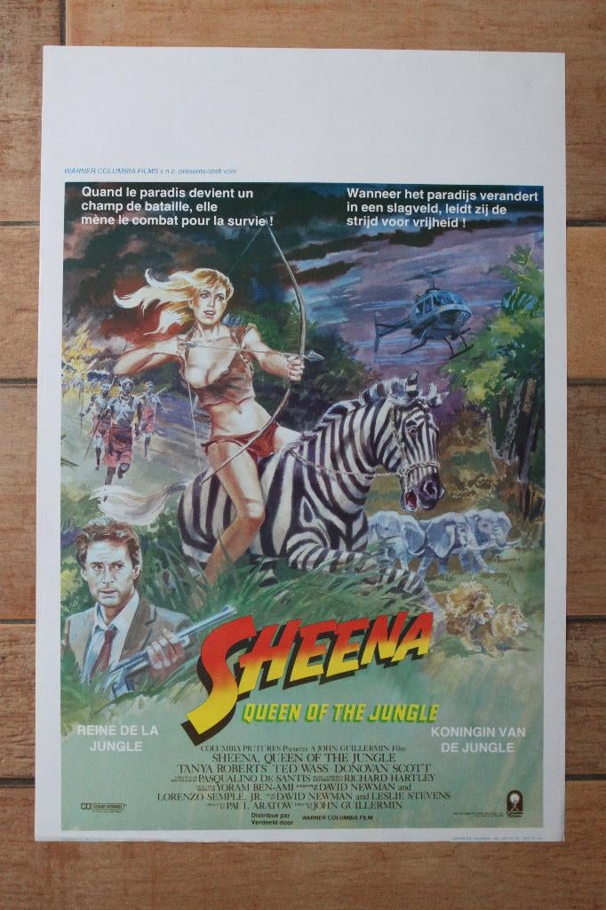 filmaffiche Sheena 1984 filmposter, Rechthoekig Staand, Ophalen of Verzenden, Zo goed als nieuw, A1 t/m A3
