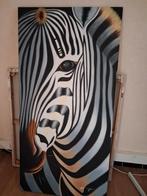 Prachtig schilderij zebra gesigneerd.., Ophalen