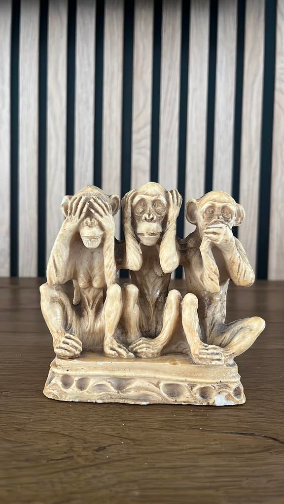 Beeld “three monkeys” ivoor, Ophalen, Gebruikt