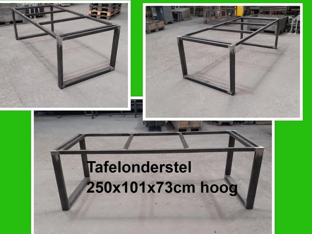 Nieuw stalen tafelonderstel 250x101x73 cm hoog - tuintafel, Jardin & Terrasse, Tables de jardin, Enlèvement, Neuf, Rectangulaire