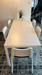 Uitschuifbare tafel Vangsta + 5 Teodores stoelen met kussens, Enlèvement, Comme neuf