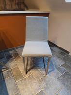 4 stoelen met rvs onderstel in zgan, Ophalen, Zo goed als nieuw, Vier, Stof