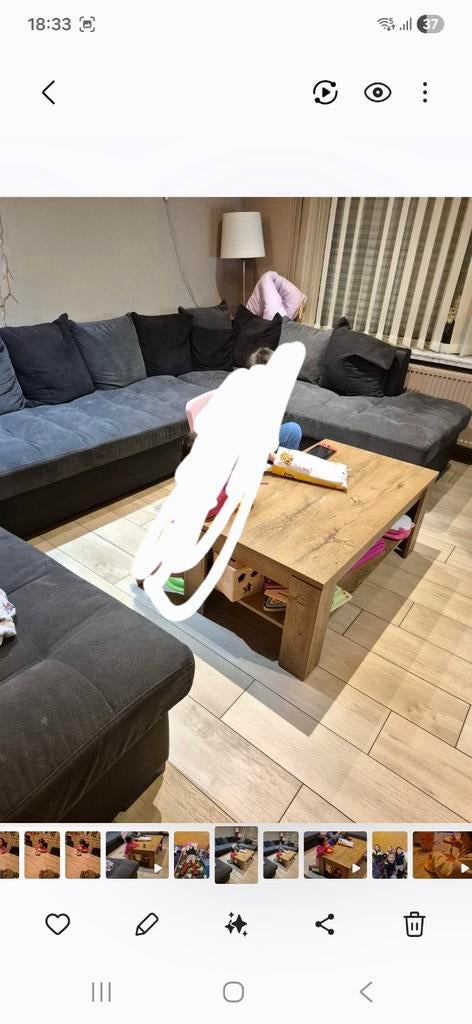 Canapé d'angle spacieux avec 2 salons attenants, Enlèvement