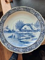 Zeer mooi Groot Delfts Blauw Bord origineel, Antiek en Kunst, Ophalen of Verzenden