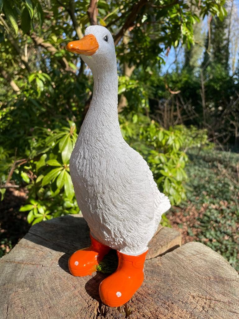 Bottes d'oie, enfants, étang orange 30 cm, Jardin & Terrasse, Statues de jardin, Neuf, Animal, Synthétique, Enlèvement ou Envoi