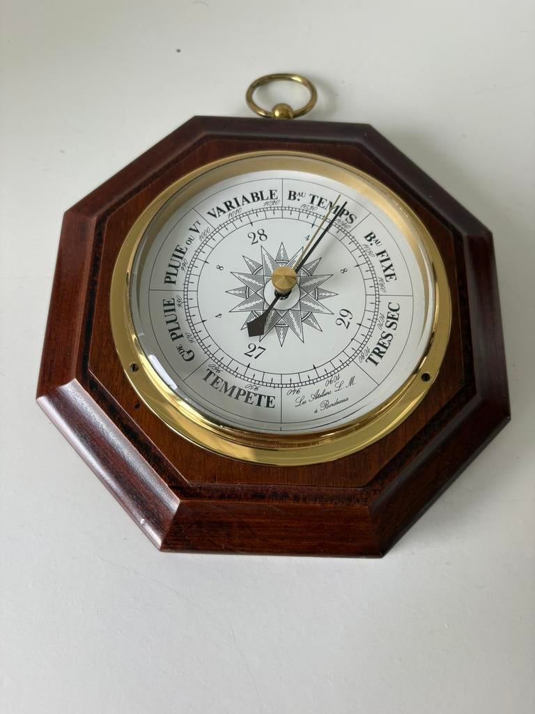 Barometer „LM BORDEAUX” (17 cm), Ophalen of Verzenden, Zo goed als nieuw, Barometer