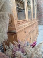 Buffet/vitrine en chêne LIVRAISON GRATUITE, 25 à 50 cm, 200 cm ou plus, Avec tablette(s), Comme neuf