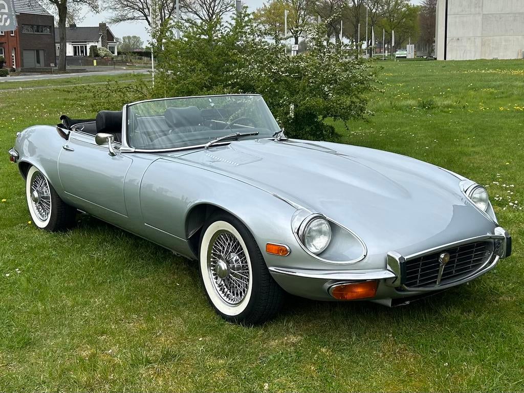 Jaguar E-Type Cabrio//Type 3//V12, Autos, Cuir, Argent ou Gris, Achat, Entreprise